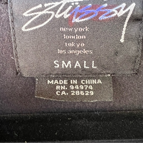 STUSSY ORIGINAL BLACK T-SHIRT SUSPENDER MIDI DRESS SIZE SMALL POCKETS EUC - Picture 4 of 6